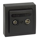 Toma superficie r-tv+sat intermedia, ip20, serie simon73 loft, grafito, retractilado