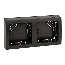 Marco con base, superficie, 2 elementos, horizontal, serie simon73 loft, grafito, retractilado
