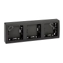 Marco con base, superficie, 3 elementos, horizontal, serie simon73 loft, grafito, retractilado