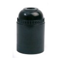 Portalámparas termoplástico, liso, e-27, negro, blister