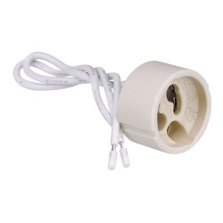 Portalámparas de cerámica, gu10, 250 v~, blanco, blister