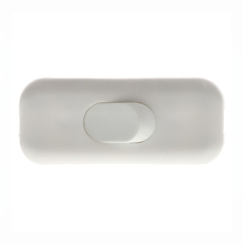 Interruptor de paso, plano, 2 a 250 v, blanco, retractilado