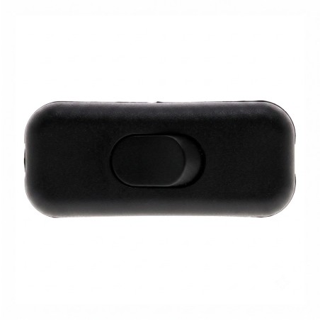 Interruptor de paso, plano, 2 a 250 v, negro, retractilado