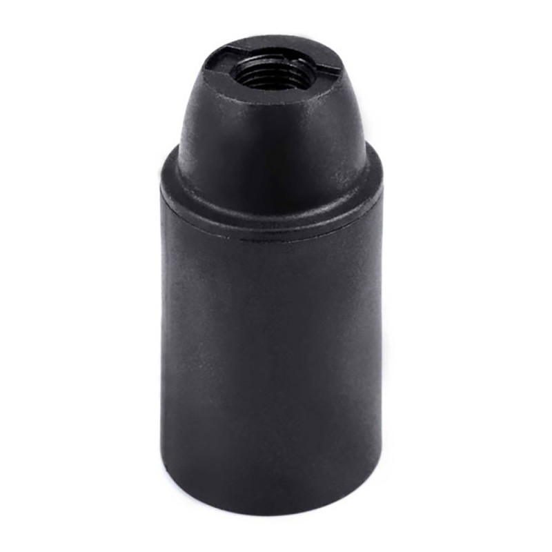 Portalámparas termoplástico liso e14, ø27 x 53 mm, negro