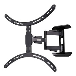 Soporte mural tv, negro, doble brazo articulado, de 37 a 75 pulg, carga máx. 45 kg