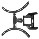 Soporte mural televisor, negro, doble brazo articulado, de 37 a 75 pulg, carga máx. 45 kg