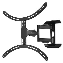 Soporte mural televisor, negro, doble brazo articulado, de 37 a 75 pulg, carga máx. 45 kg