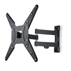 Soporte mural televisor, negro, doble brazo articulado, de 32 a 65 pulg, carga máx. 25 kg