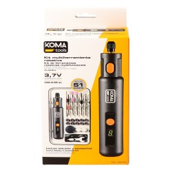Kit multiherramienta rotativa 3,7 v con 51 accesorios