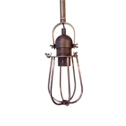 Lámpara de techo metalica vintage e27 60w color negro ø10 x 22 cm