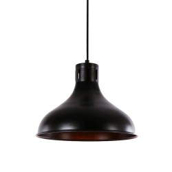 Lámpara de techo metalica vintage e27 60w color negro ø29 x 24 cm