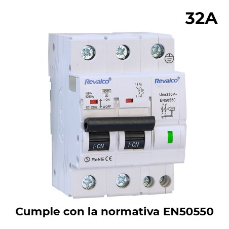 Iga 2p 32a c 10ka - proteccion contra sobretensiones permanente segun normativa en-50550