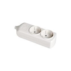Base bipolar 2 tomas t/tl 10/16 a 250 v color blanco