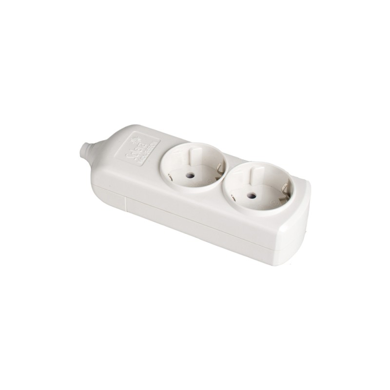 Base bipolar 2 tomas t/tl 10/16 a 250 v color blanco