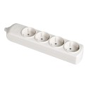 Base bipolar 4 tomas t/tl 10/16 a 250 v color blanco