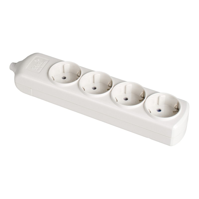 Base bipolar 4 tomas t/tl 10/16 a 250 v color blanco