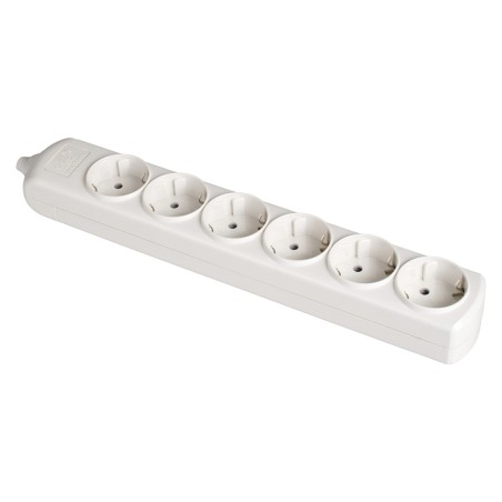 Base bipolar 6 tomas t/tl 10/16 a 250 v color blanco