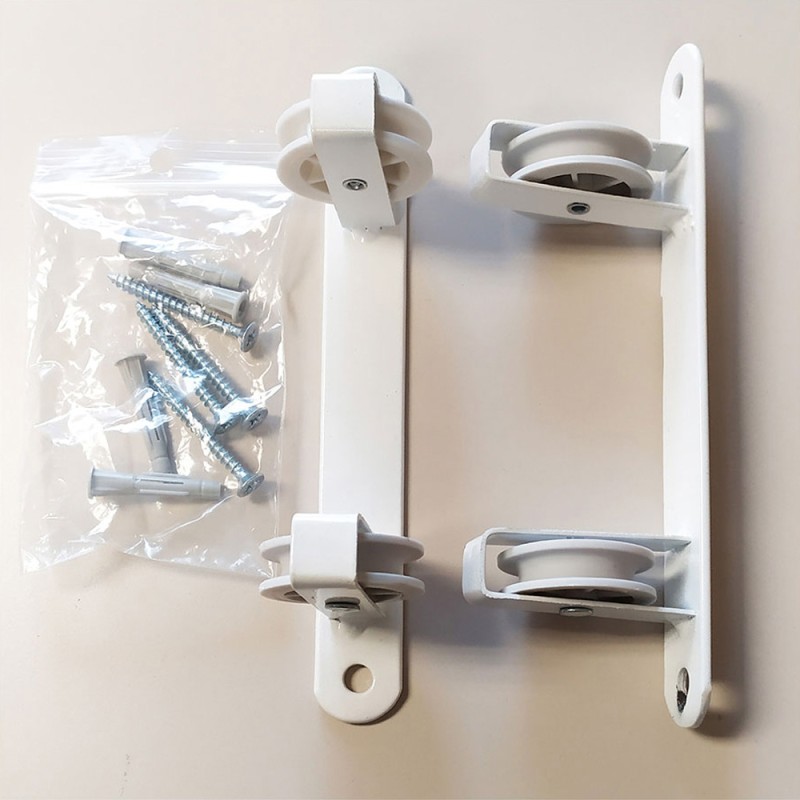 Tendedero de pared basic c/2 poleas blanco 25 x 5 x 5 cm